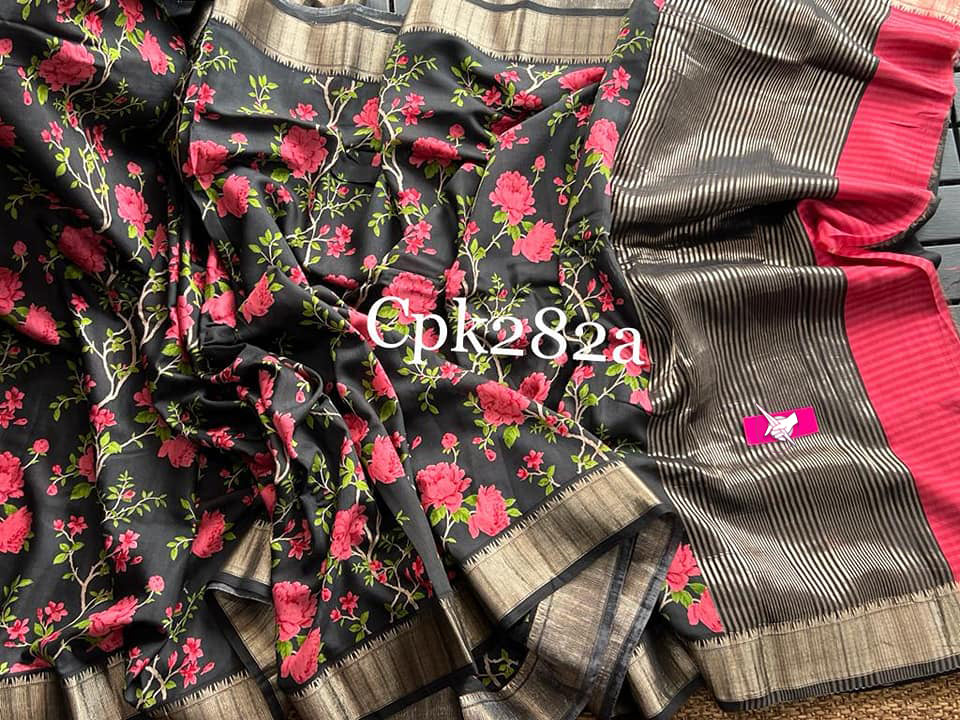 Discover the elegance of Banarasi Binny Crape Silk Sarees