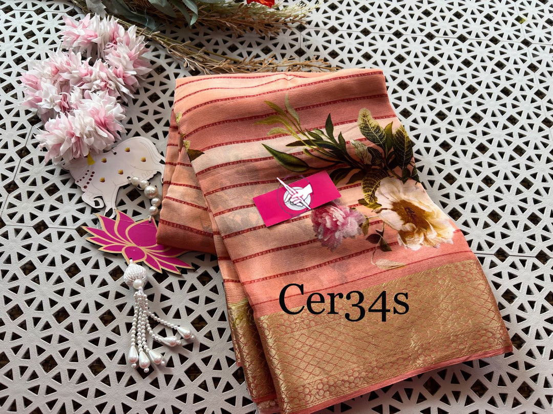 Pink Gorgeous Soft Silk Zari Work Saree With Blouse