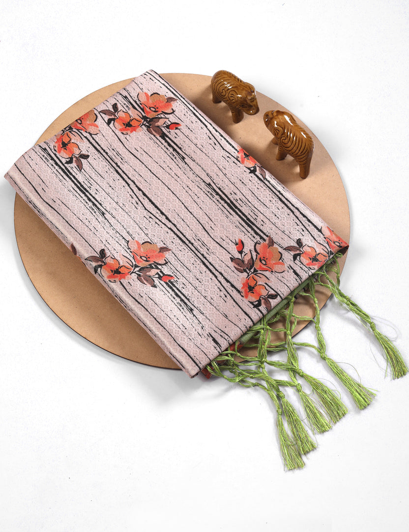 A Draped in Culture & Adorned with Beauty with Softy Silk Saree