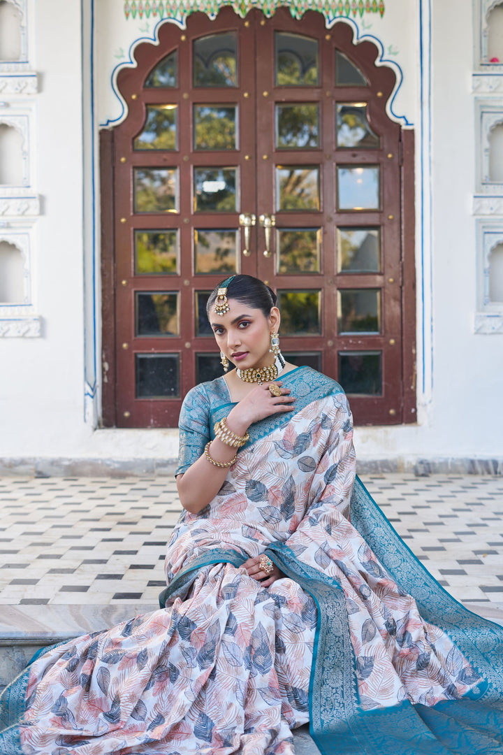 Luxe Digital Printed Handloom Silk – Elegant Rich Pallu