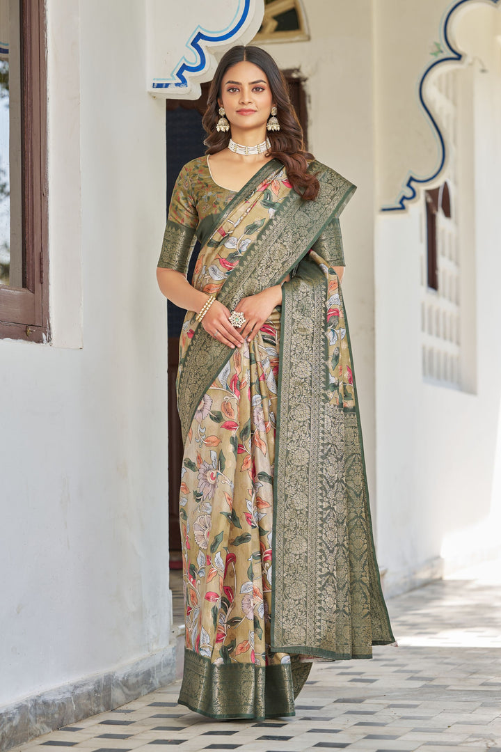 Shop Luxury: Handloom Raw Silk Sarees with Designer Digital Prints