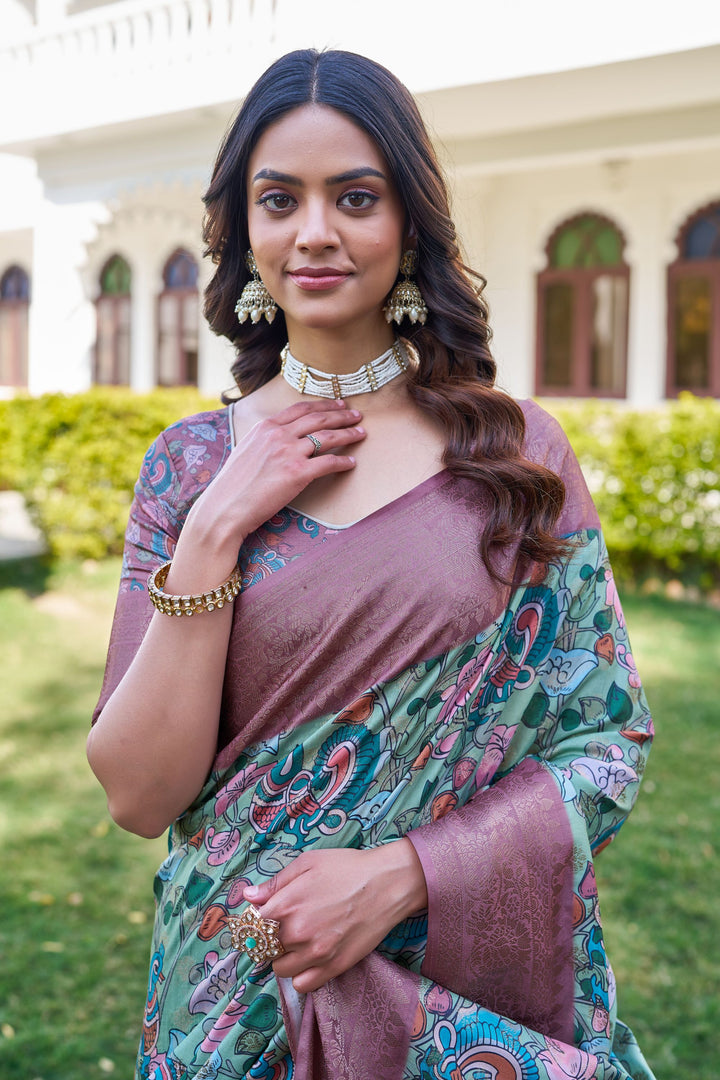 Trend Alert: Modern Digital Prints on Traditional Raw Silk Sarees