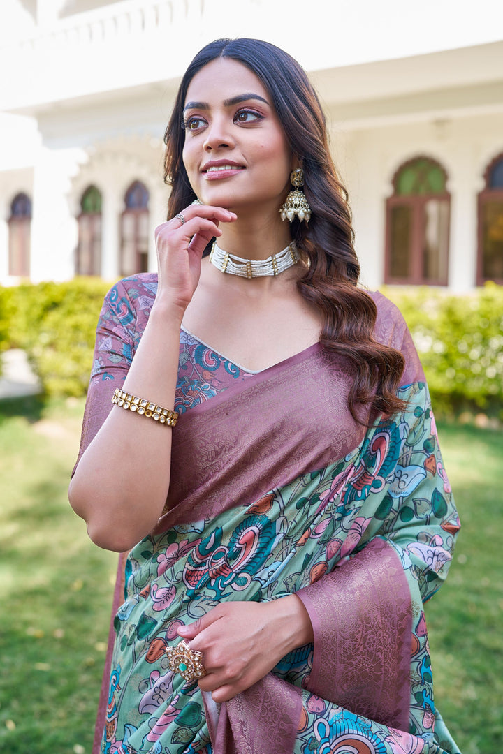 Trend Alert: Modern Digital Prints on Traditional Raw Silk Sarees