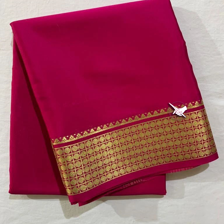 GORGEOUS Mysore silk sarees in beautiful zari border in Red colours! 😍