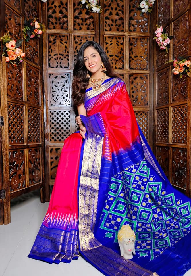 💕Kanchi Printed handloom Soft Silk Saree