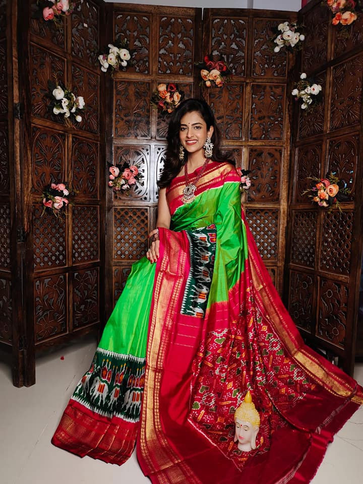 💕Kanchi Printed handloom Soft Silk Saree