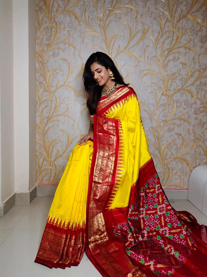 Elegant Kanchi Soft Silk Saree With Ikkat Digital Print And Handloom Finish
