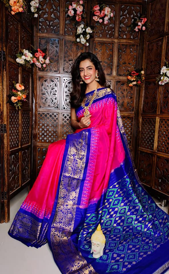 💕Kanchi Printed handloom Soft Silk Saree