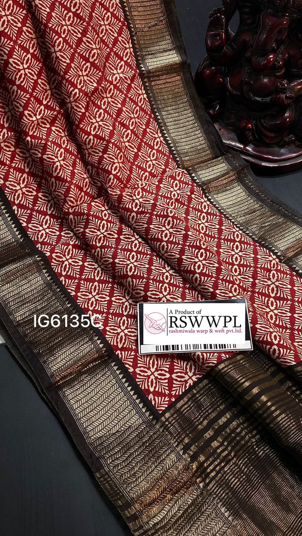 Red Beautiful Traditional pure Marcerized Assami Pattu With Running Blouse Piece Women Saree