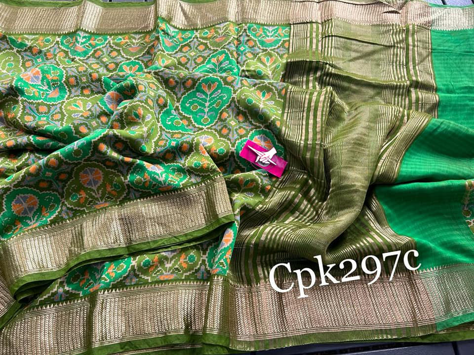 Handwoven Tussar Silk Saree Green With Soft Texture And Zari Accents