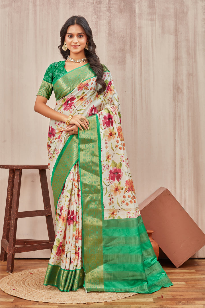 Grace in Every Drape: Mysore Crepe Digital Print Sarees