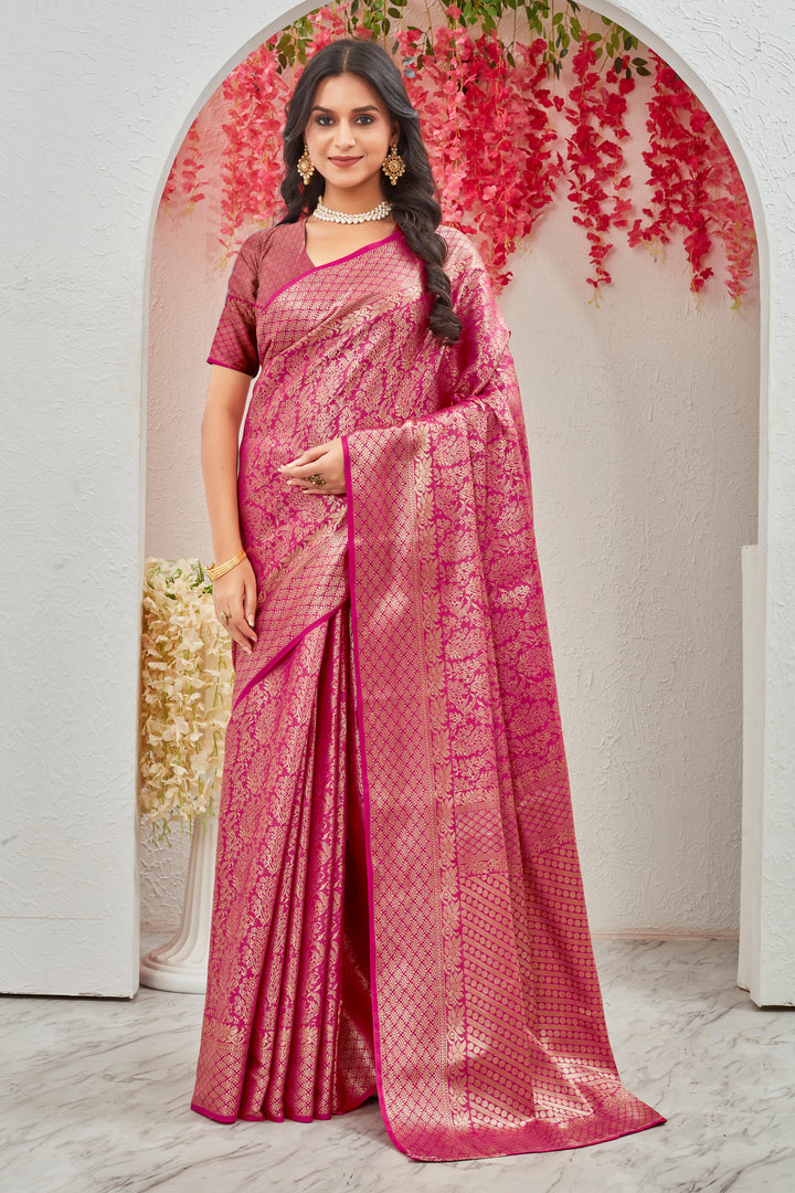 Experience Elegance in Every Fold of Mysore Brocket Silk
