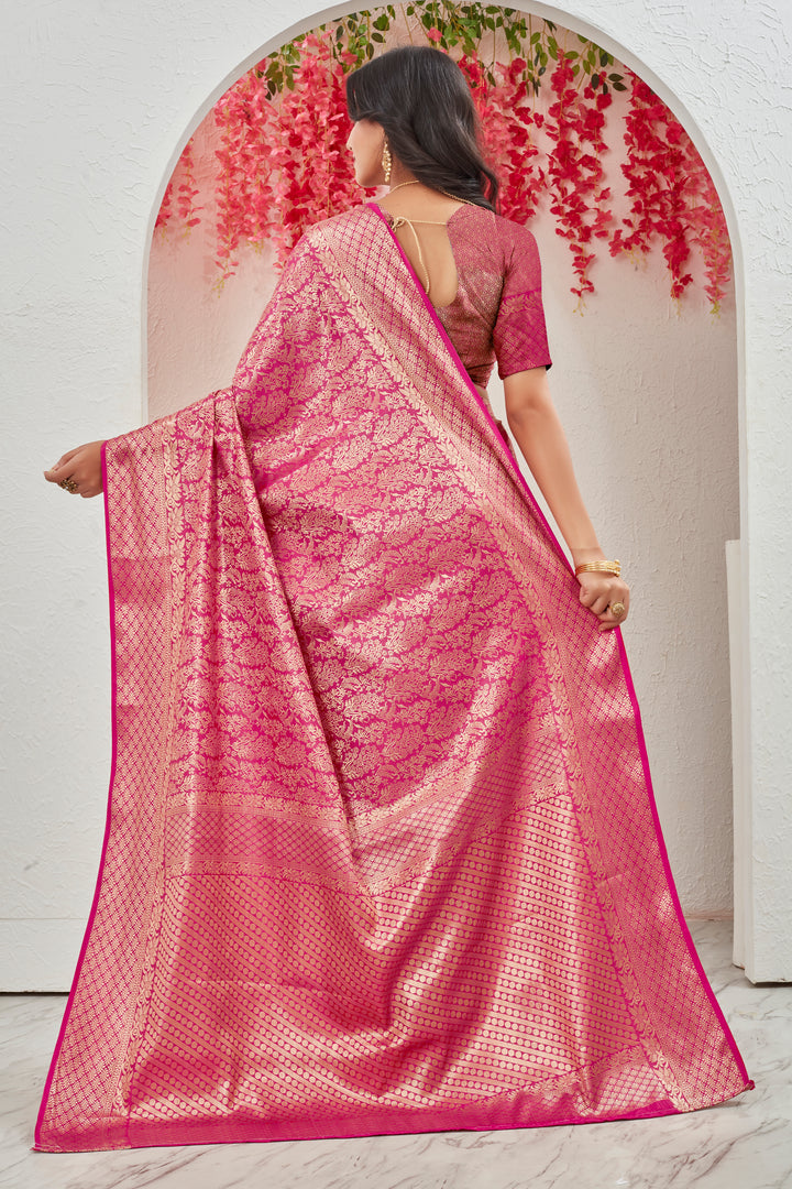 Experience Elegance in Every Fold of Mysore Brocket Silk