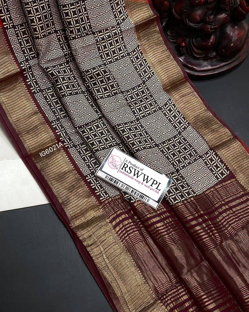 Pure handloom Maheswari print