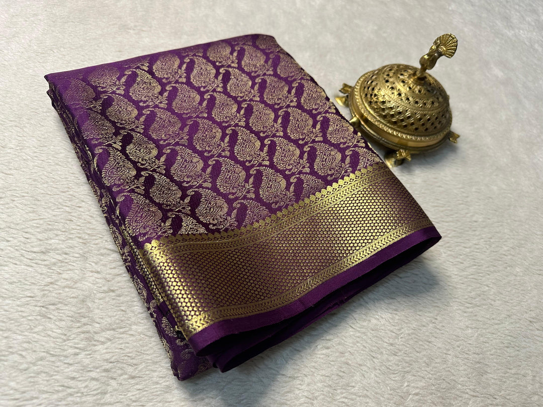 Graceful Wedding-Ready Mysore Saree Pure Brocade And Heavy Zari