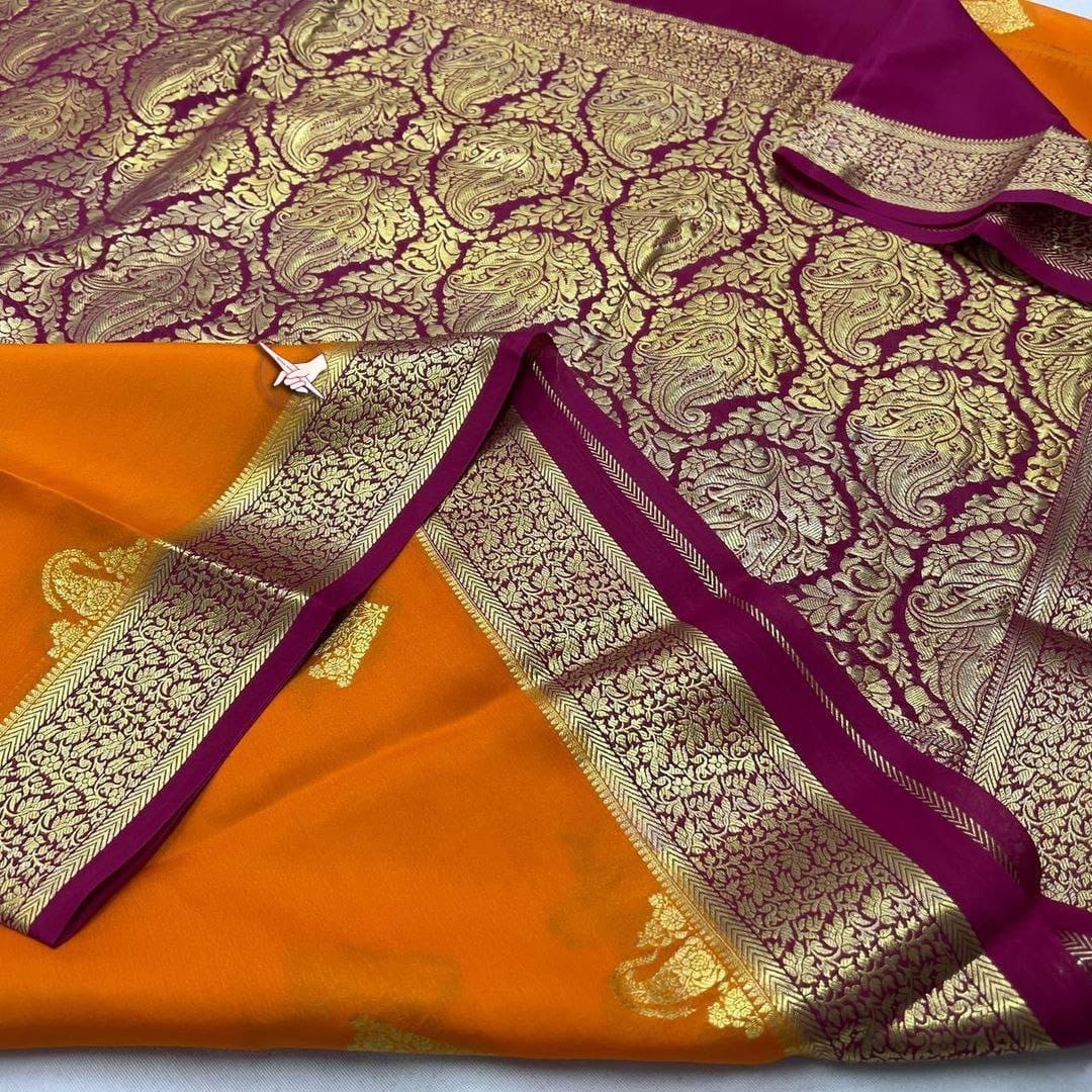 💕Gorgeous Mysore silk saree for Festive 💕