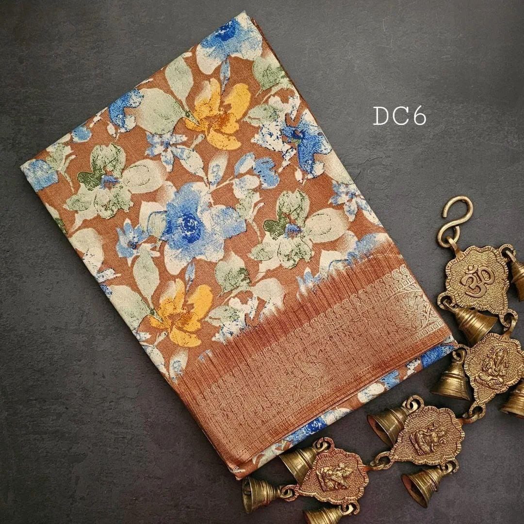 Premium Exclusive Pure zari border tusser silk