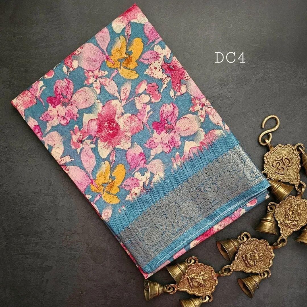 Premium Exclusive Pure zari border tusser silk