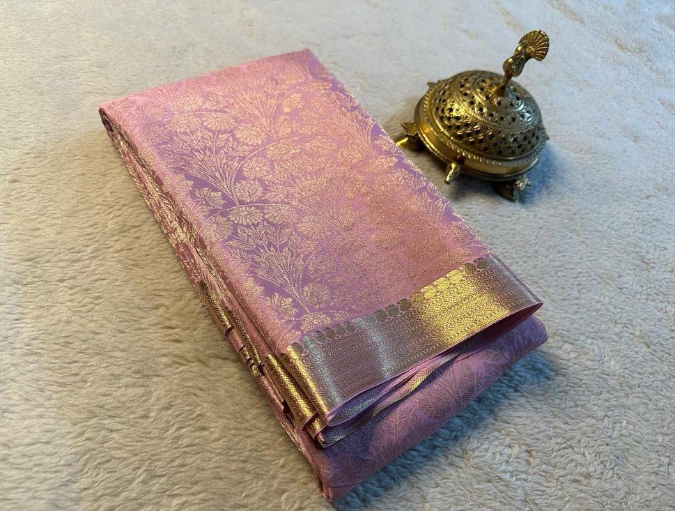 Elegant Rani Pure Mysore Soft Silk Saree With Traditional Zari Weaving