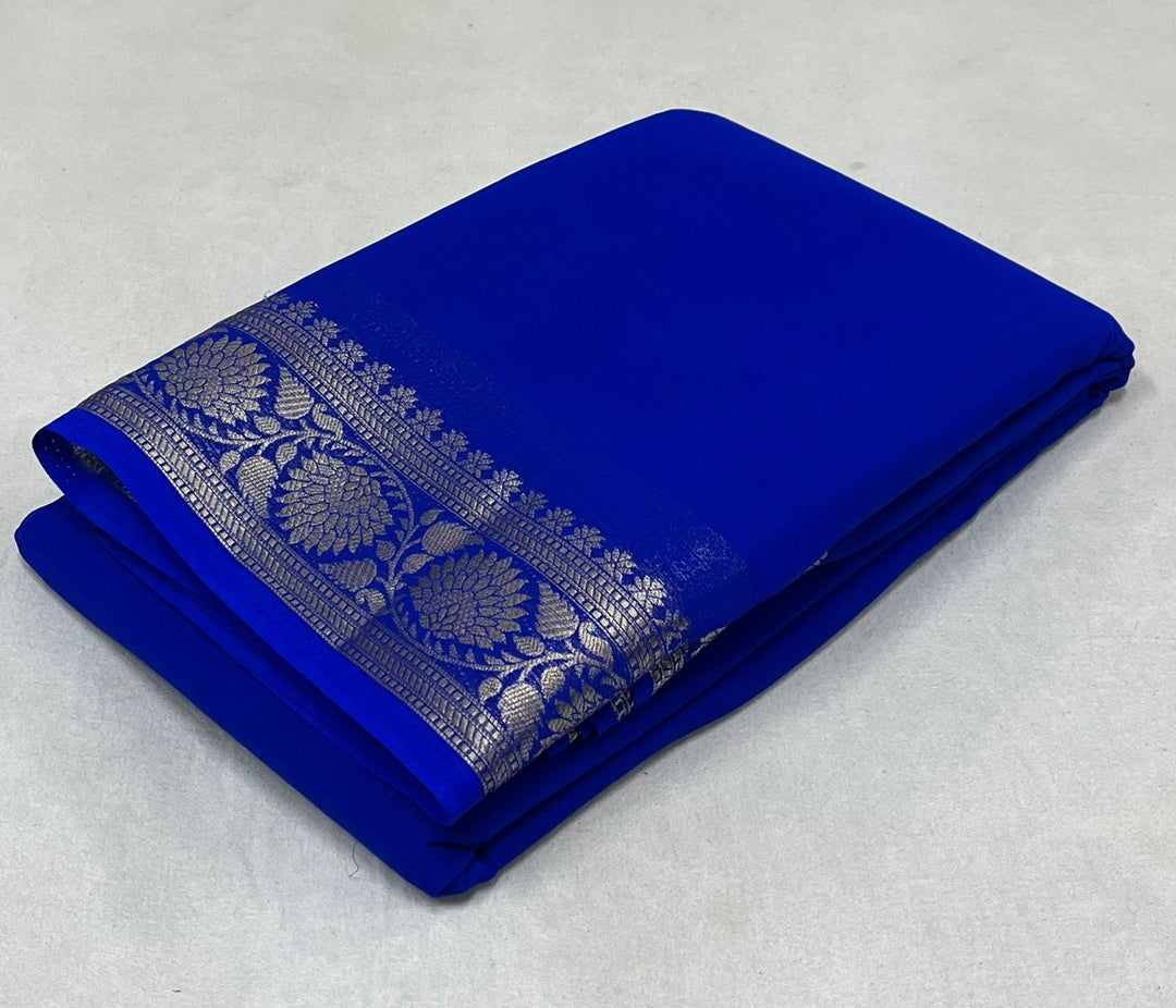 Designer Traditional Style Pure Viscose Silk Saree with Unstitched Blouse