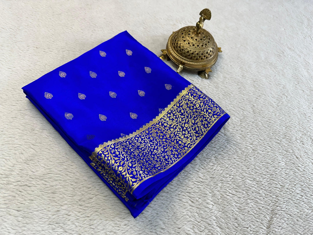 Heritage Mysore Silk Saree Brocade Pattern And Heavy Zari Embellishment