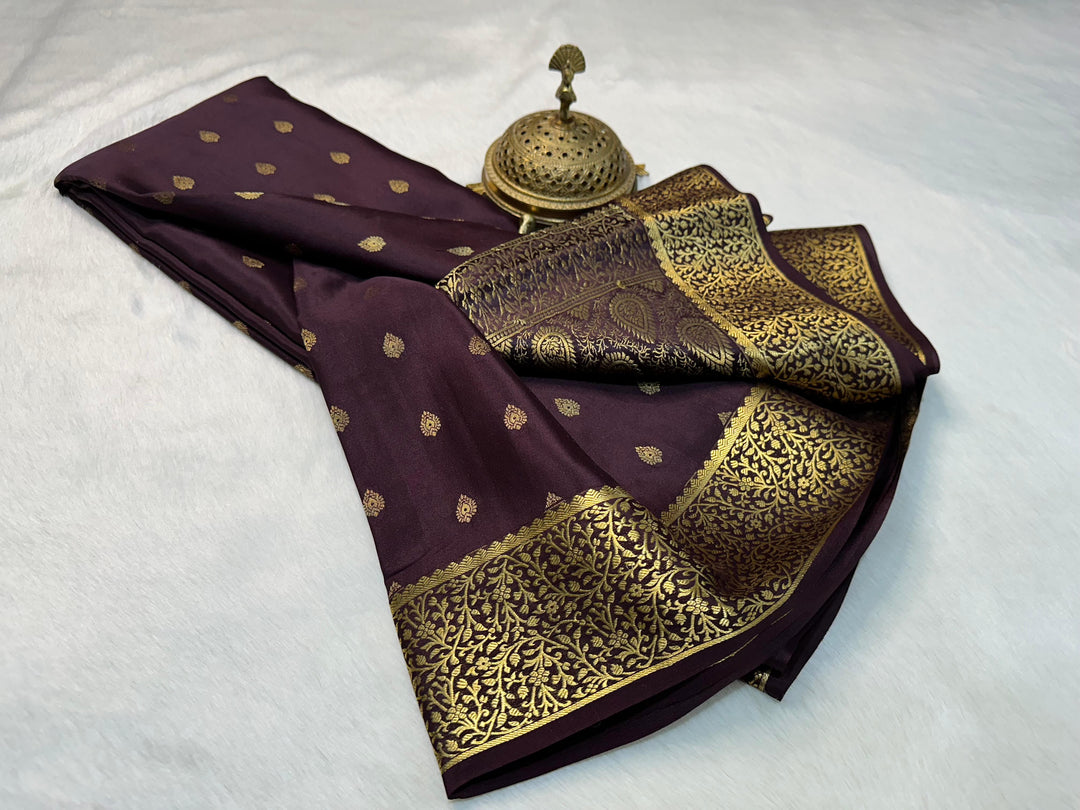 Majestic Pure Mysore Silk Saree With Brocade And Heavy Zari Work