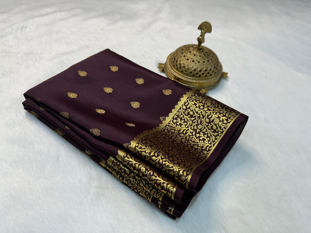 Majestic Pure Mysore Silk Saree With Brocade And Heavy Zari Work