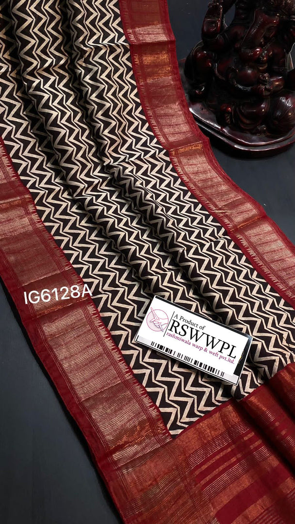 Elegant Assam Pattu Saree Soft Silk Fancy Saree In Black With Digital Prints