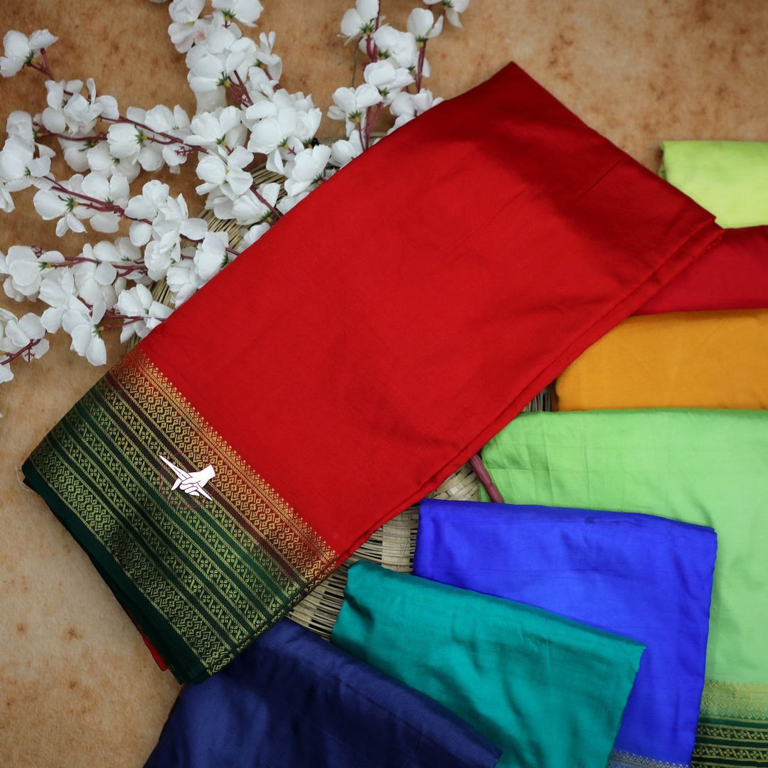 Timeless Red Mysore Silk Saree Pure Soft Finish With Traditional Zari Work