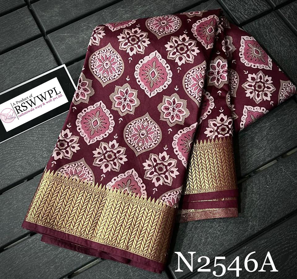 Trendy Red Soft Silk Saree Assam Pattu Fancy Digital Design Edition