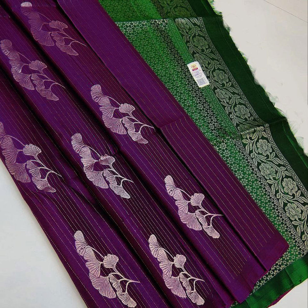 Elegance Redefined Purple Premium Silk Saree
