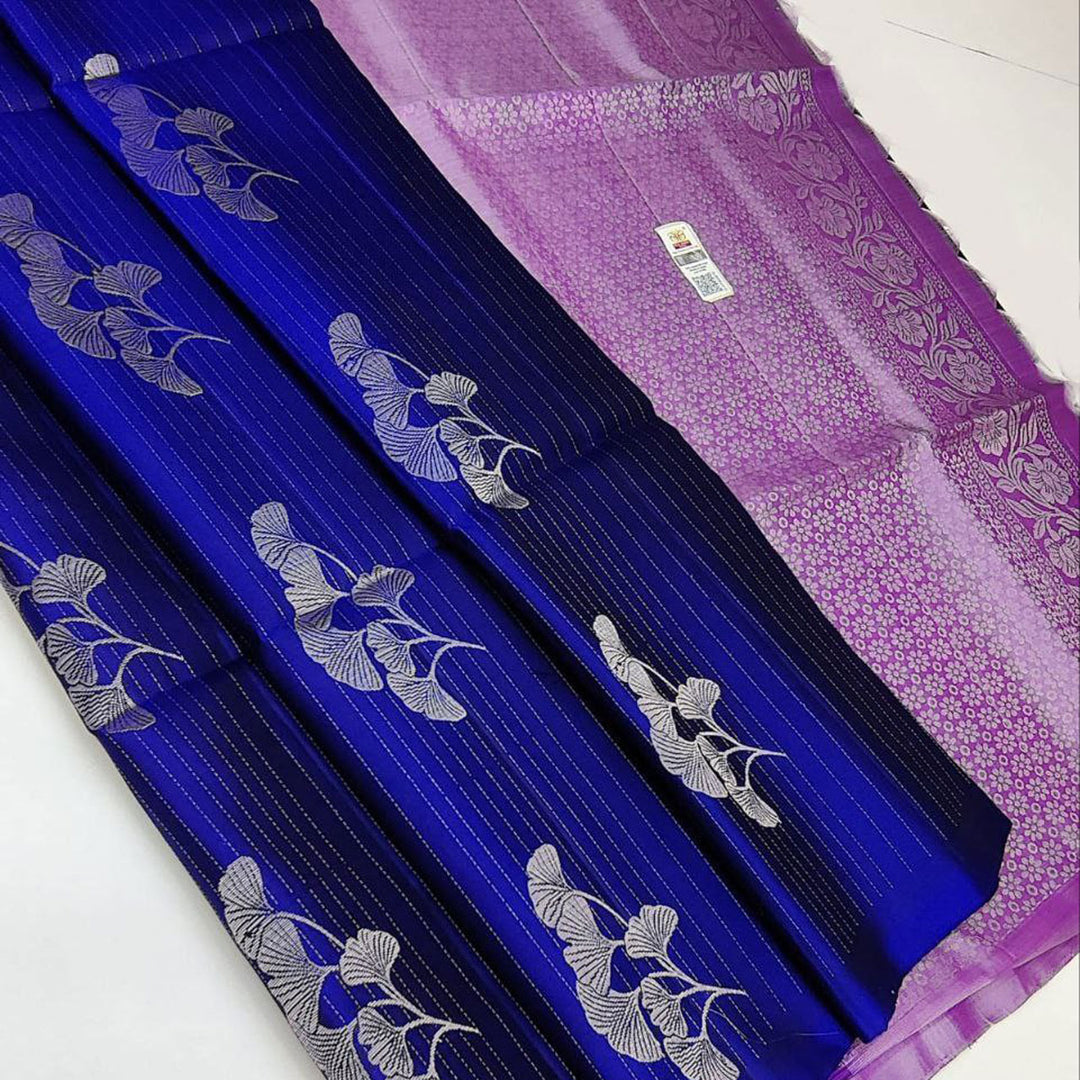 Blue Premium Quality Silk Pure