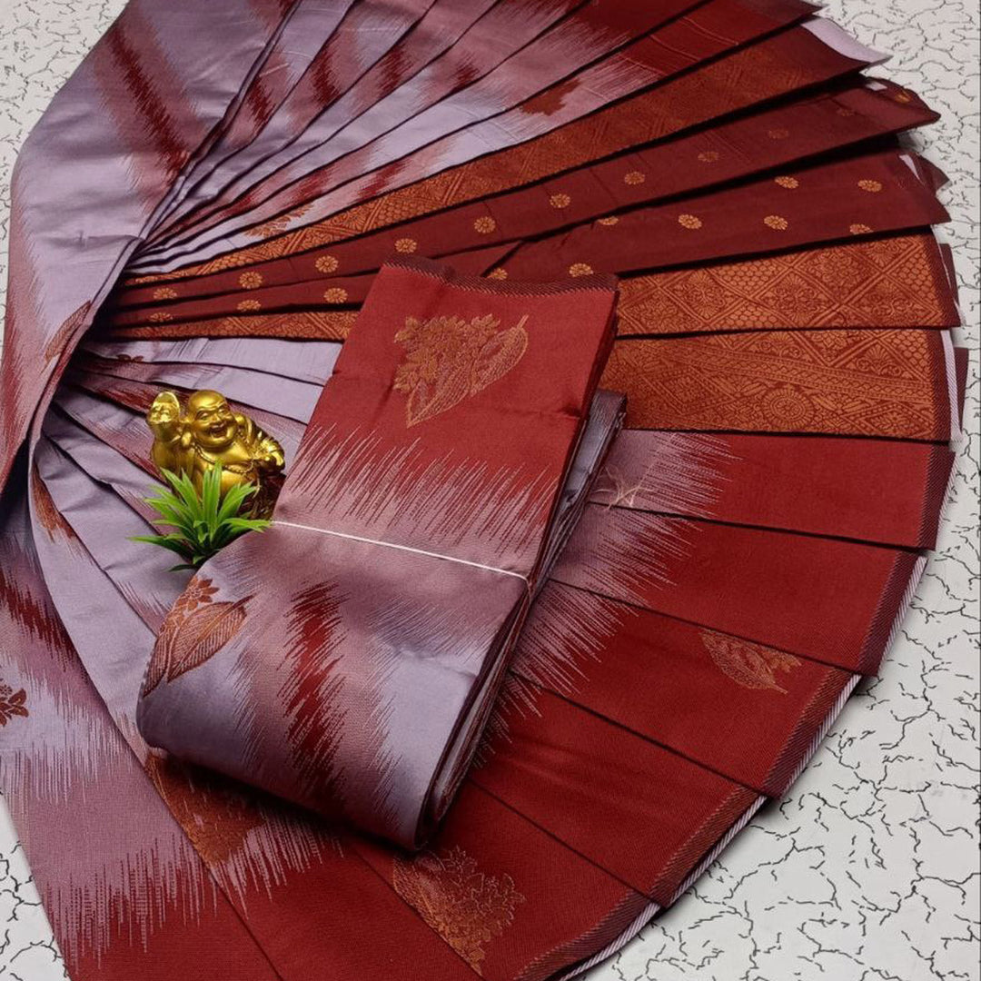 Lavender Luxe Layer Kubera Silk Saree With Elevated Weaving