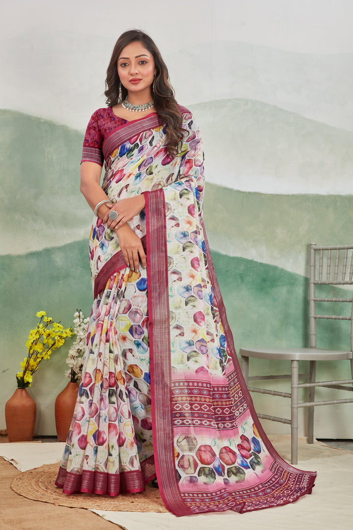 Pure Linen Saree For Every Occasion in wine colour