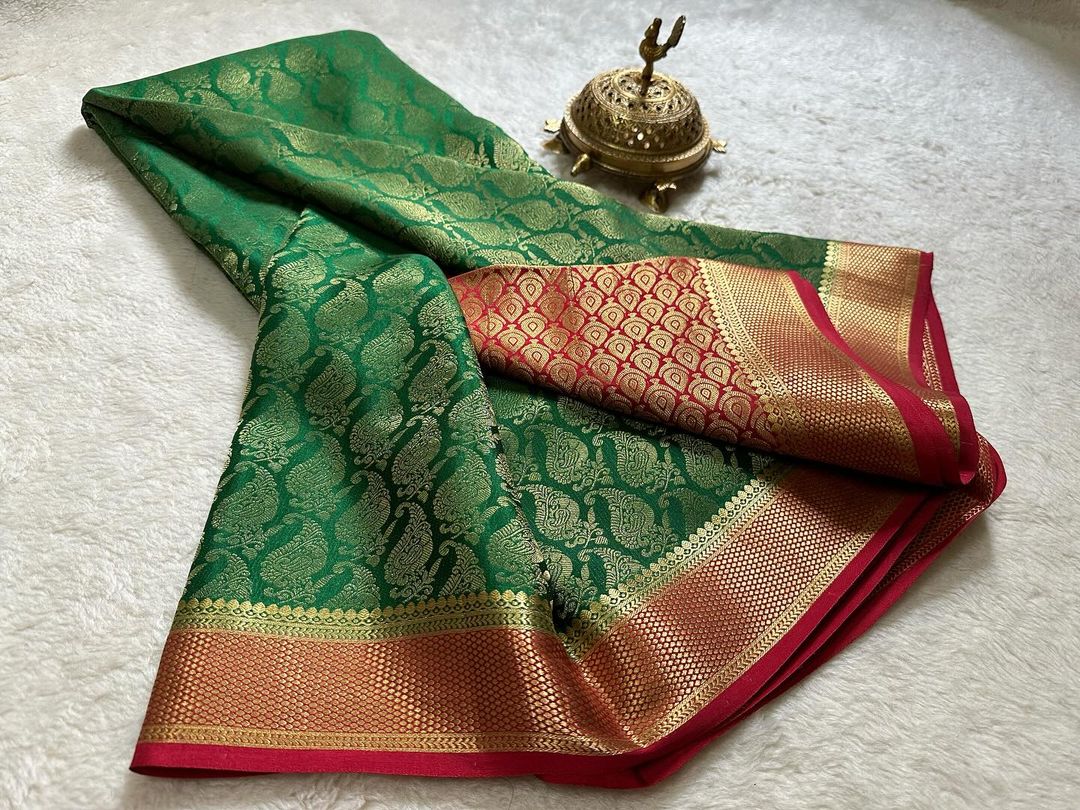 💞Beautiful Pure Brocade Mysore silk sarees 💞