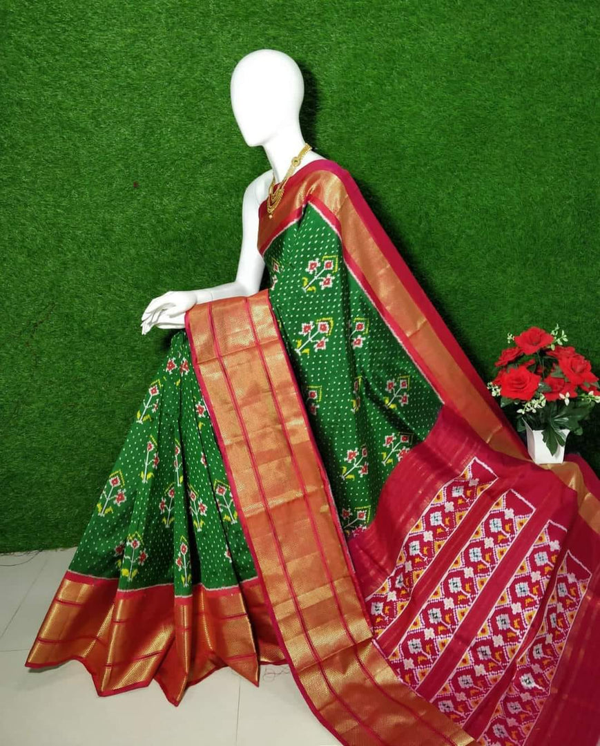 Pochampalli Printed Handloom Soft Silk Saree 💕