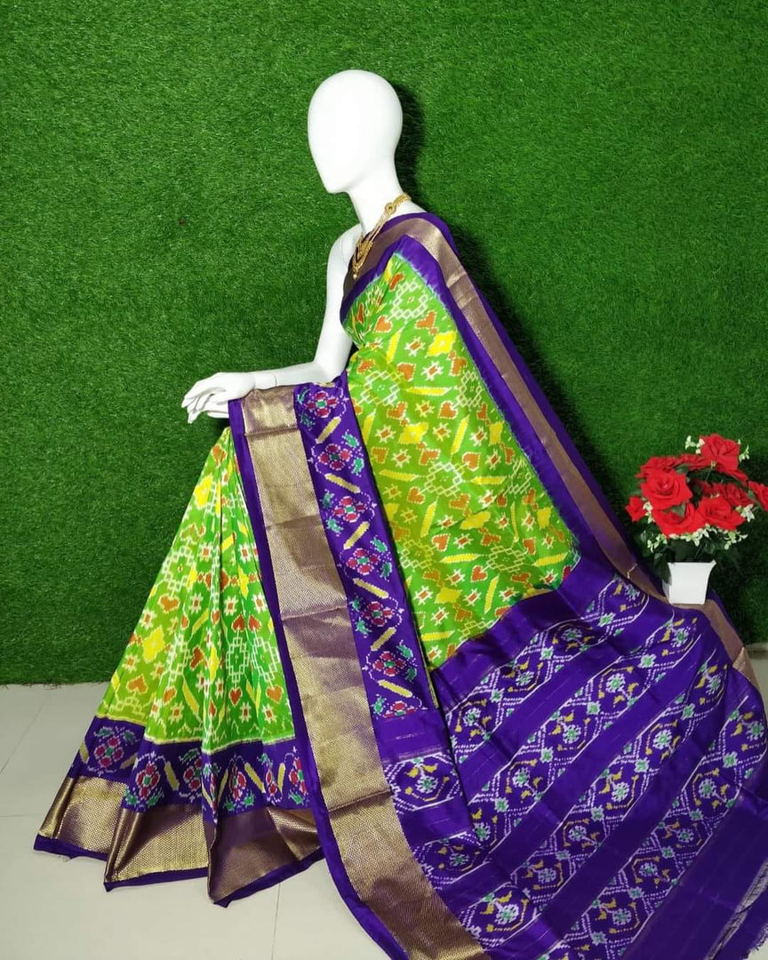 Pochampalli Printed Handloom Soft Silk Saree 💕