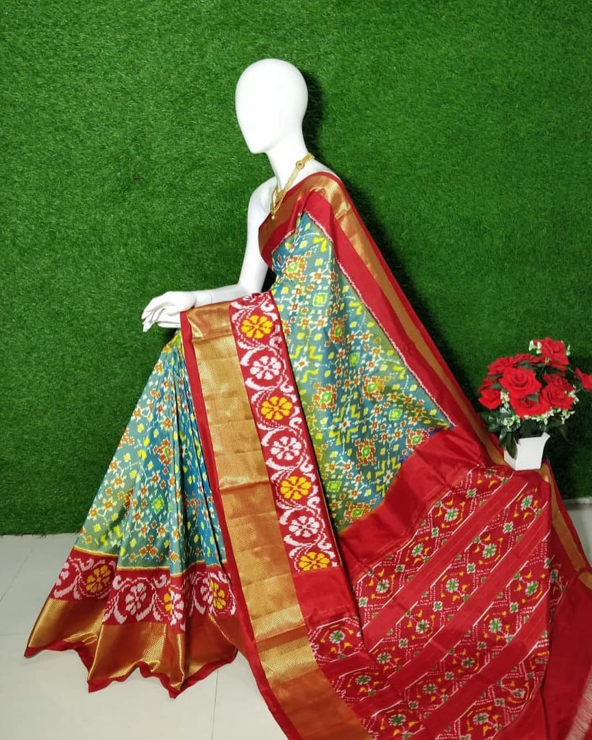 Pochampalli Printed Handloom Soft Silk Saree 💕