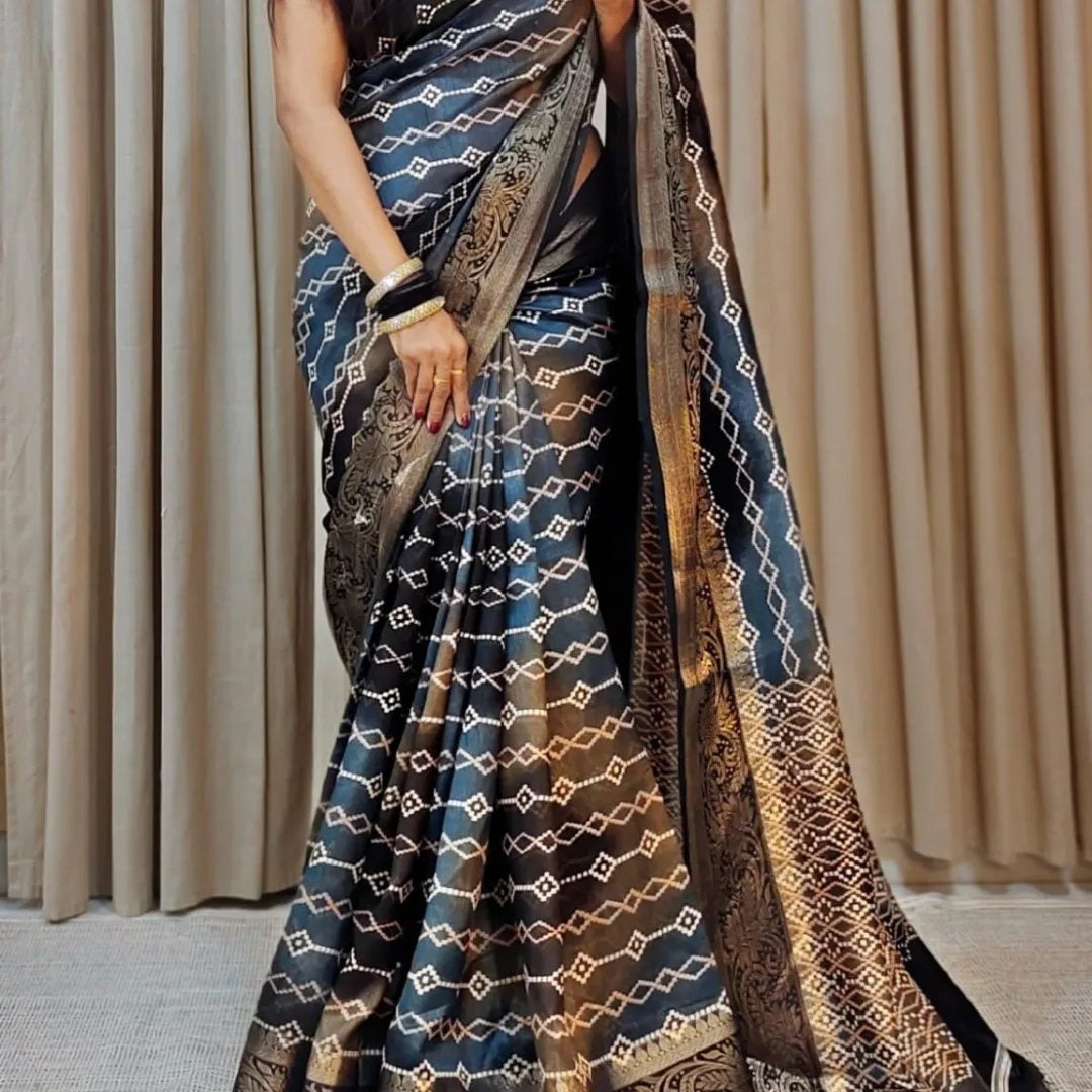 Luxurious Dola silk saree