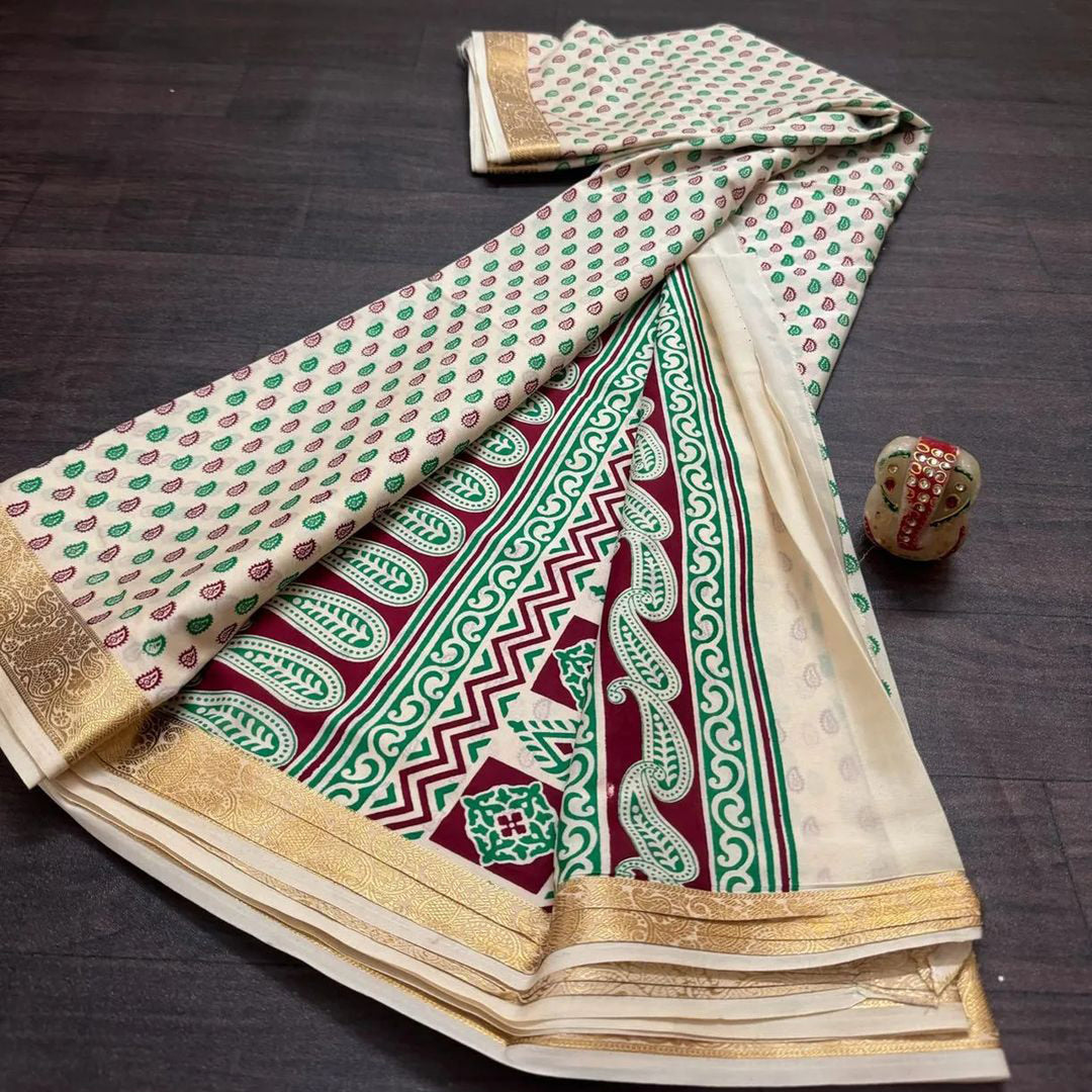 Mysore Digital Printed Creape Silk Saree