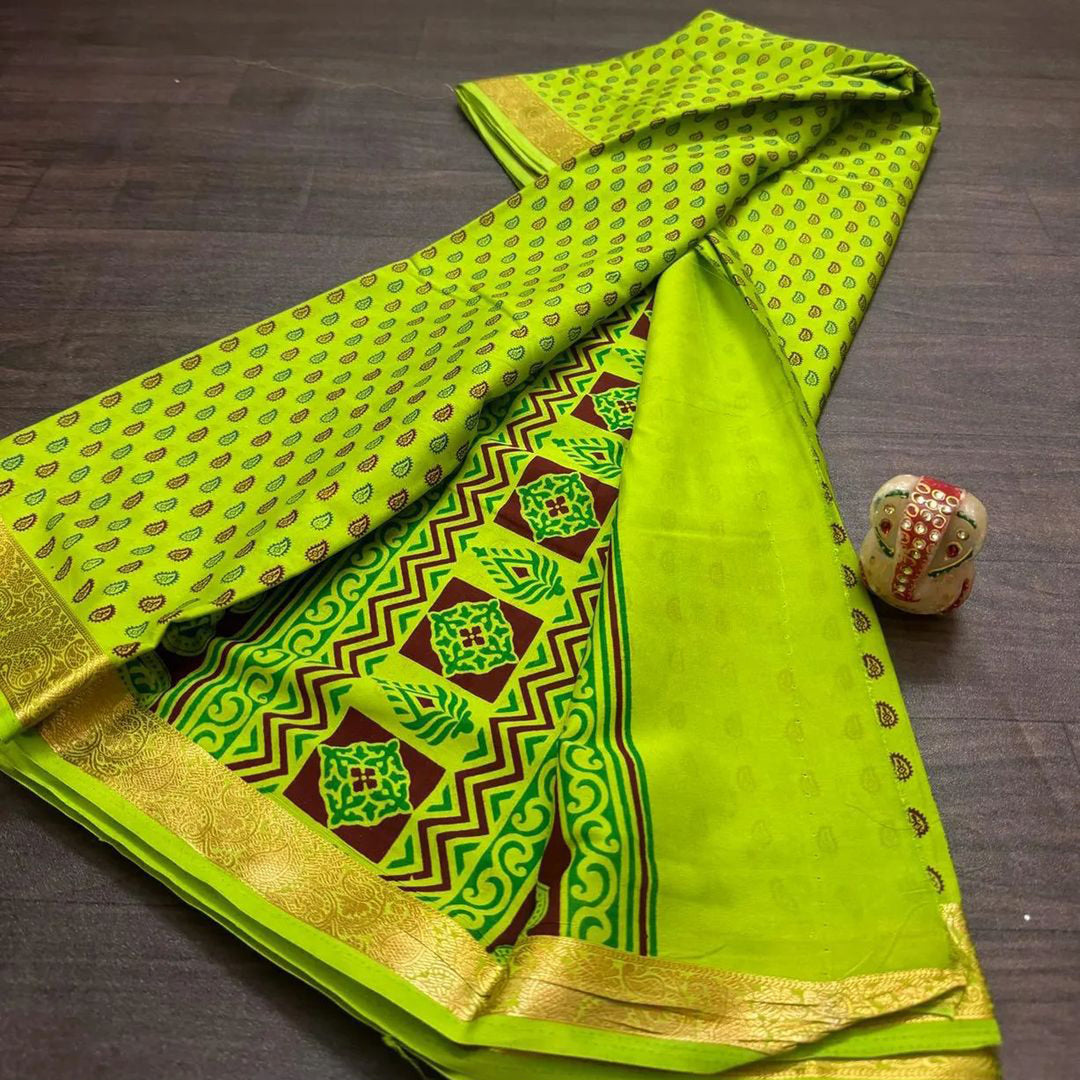 Mysore Digital Printed Creape Silk Saree