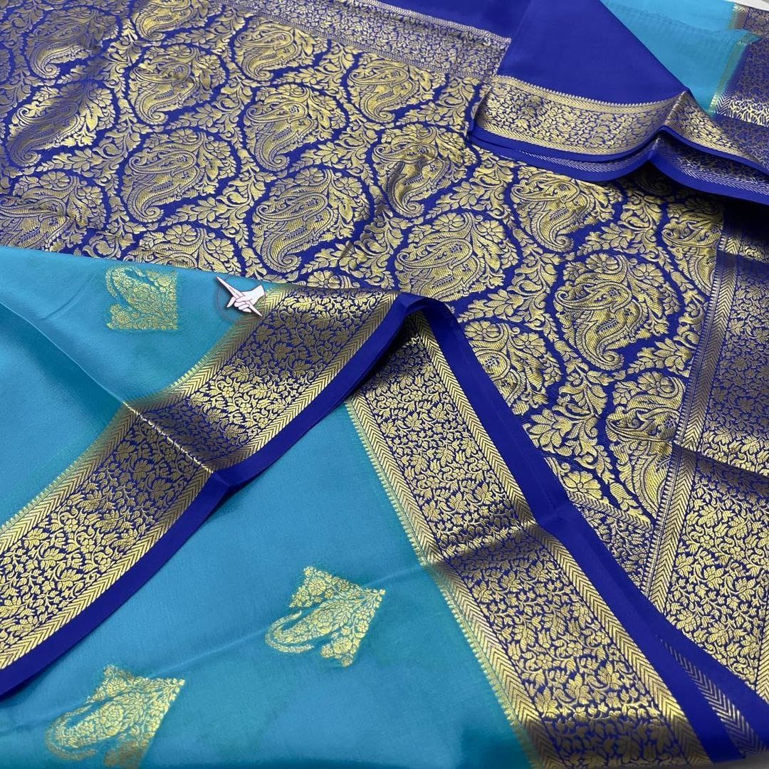 💕Gorgeous Mysore silk saree for Festive 💕