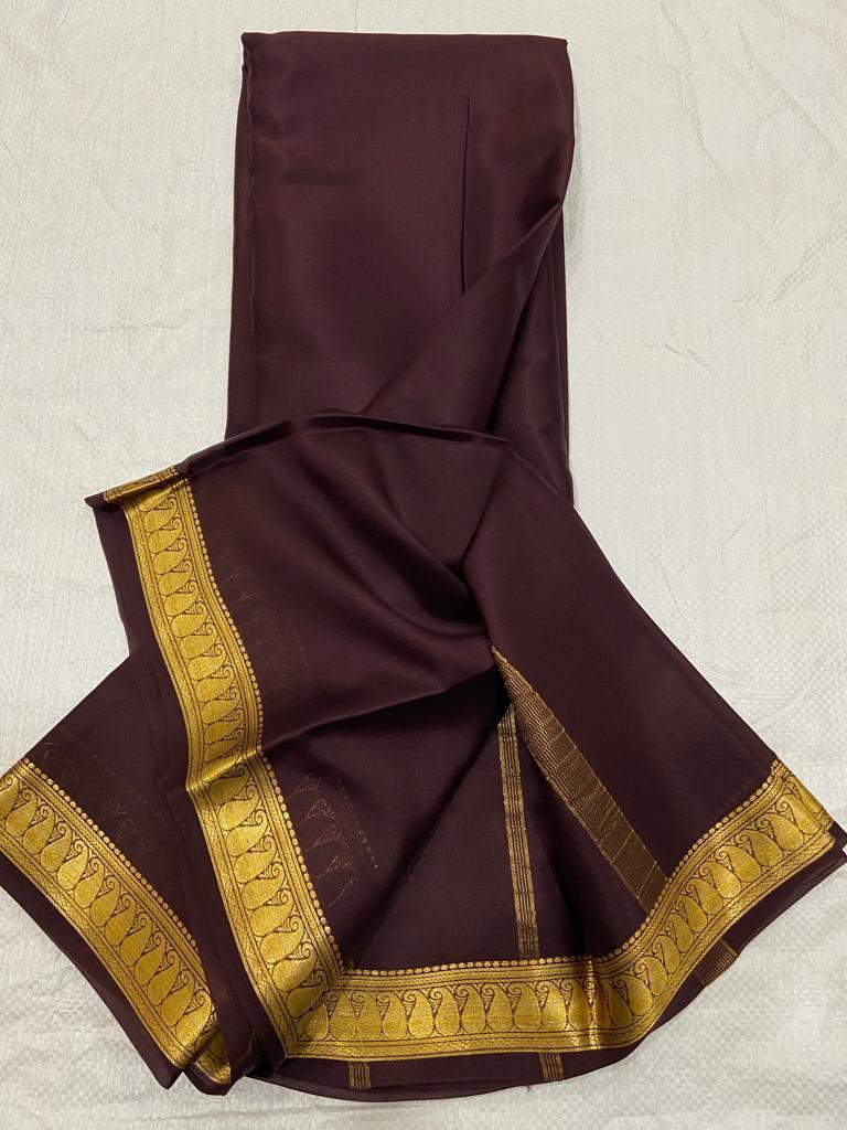 😍 COFFEE SEMI SOFT SILK SAREE😍