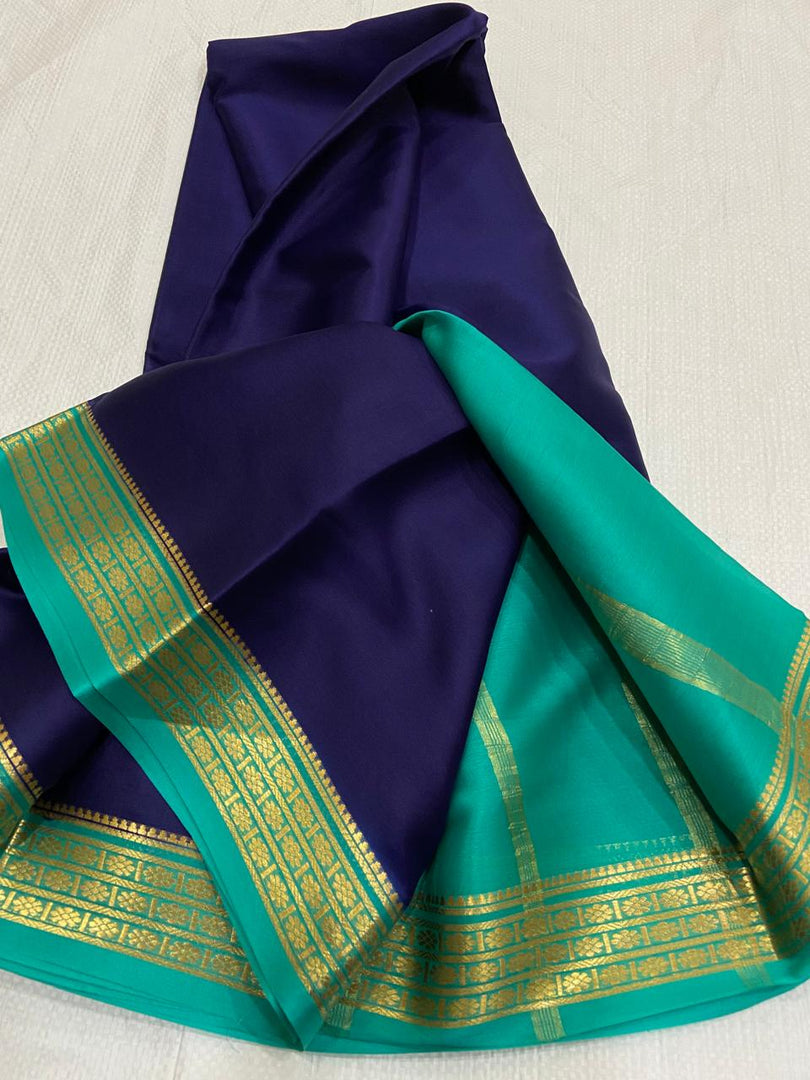 💝PURPLE ND BLUE  SEMI SOFT SILK SAREE💝