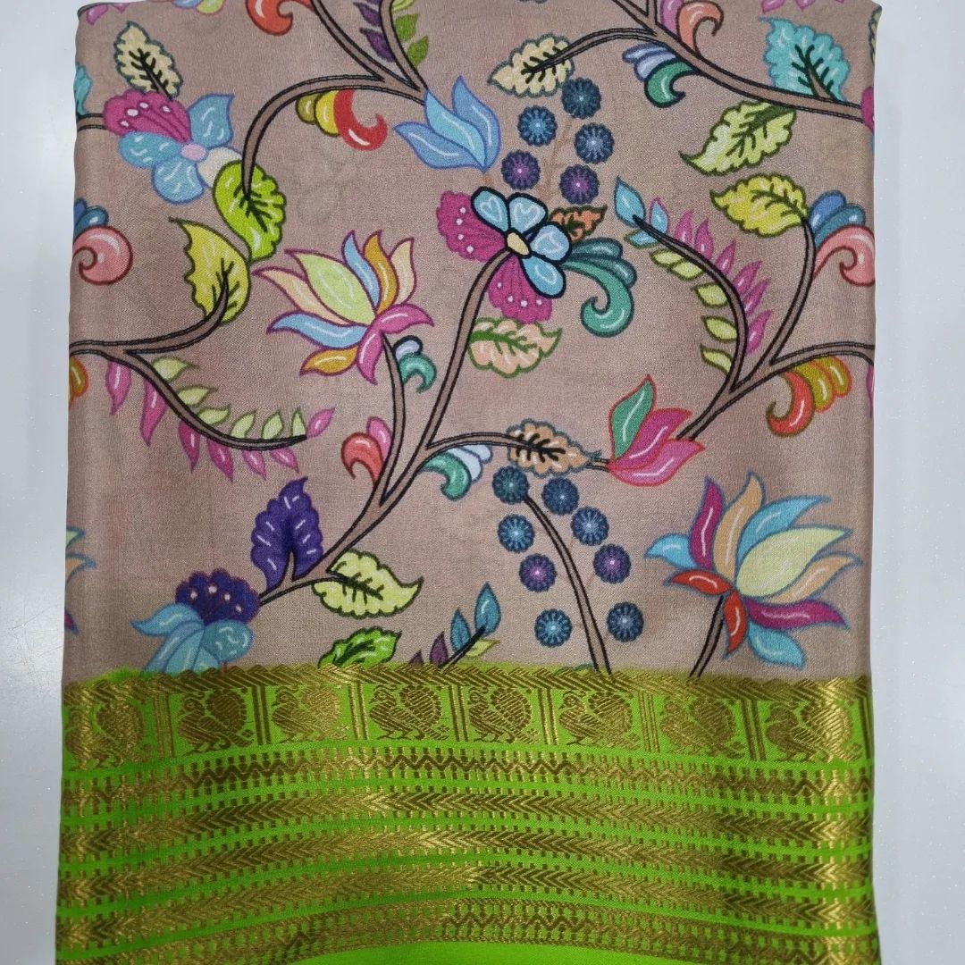 🦋😍GORGEOUS Printed Mysore silk sarees in beautiful, kalamkari prints! 😍🦋