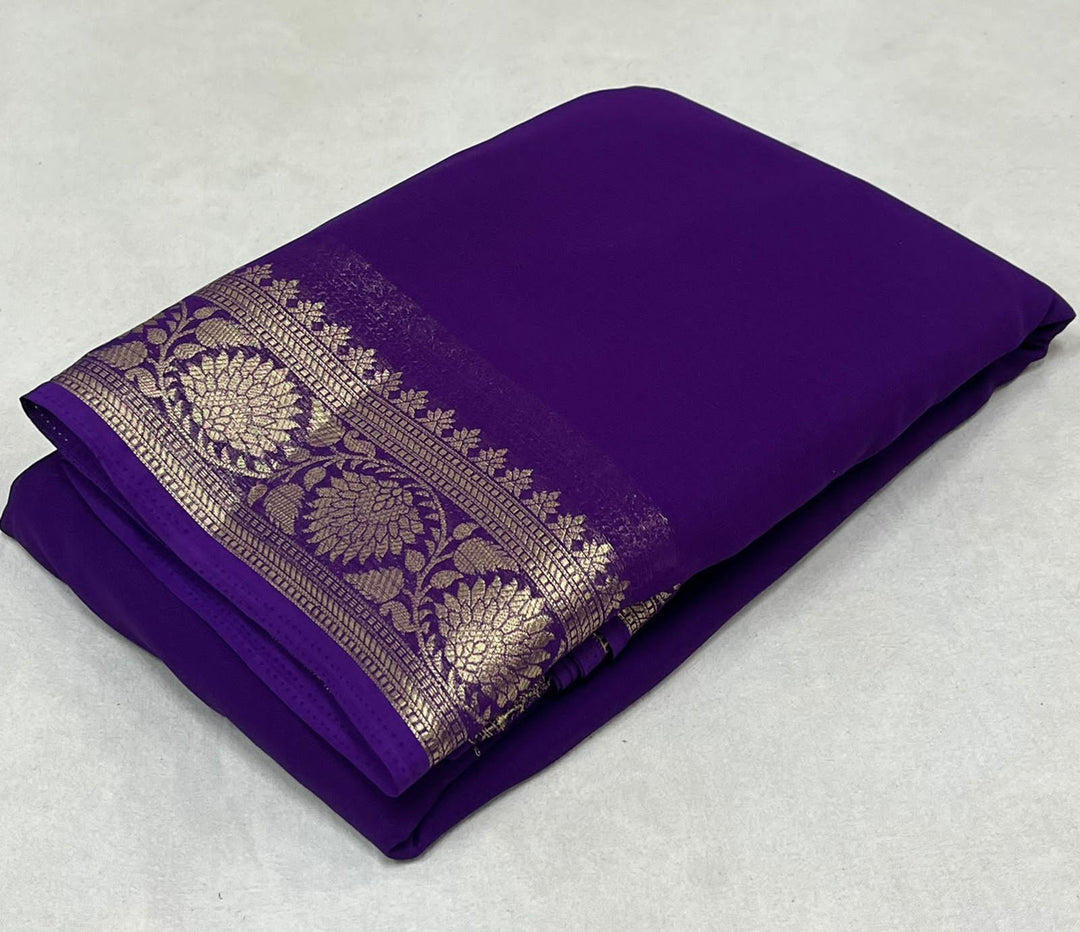 Pure Viscose silk 5/5 Border Saree