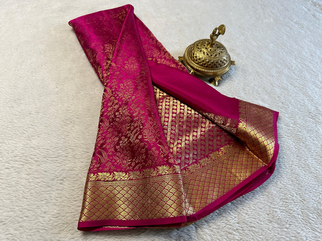 Pure Brocket Mysore silk sarees