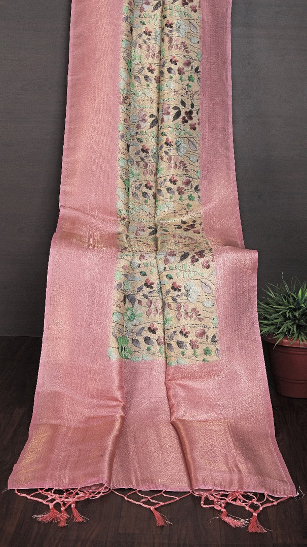 Exclusive pure crepe printed mysore silk sarees