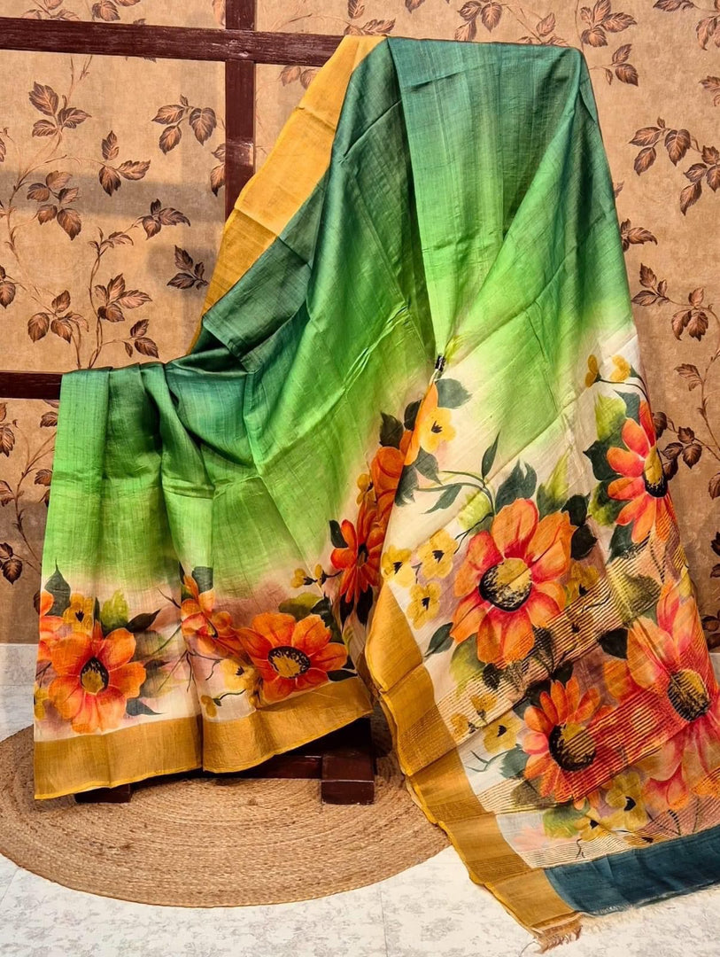 Soft Silk Sarees With Zari Border