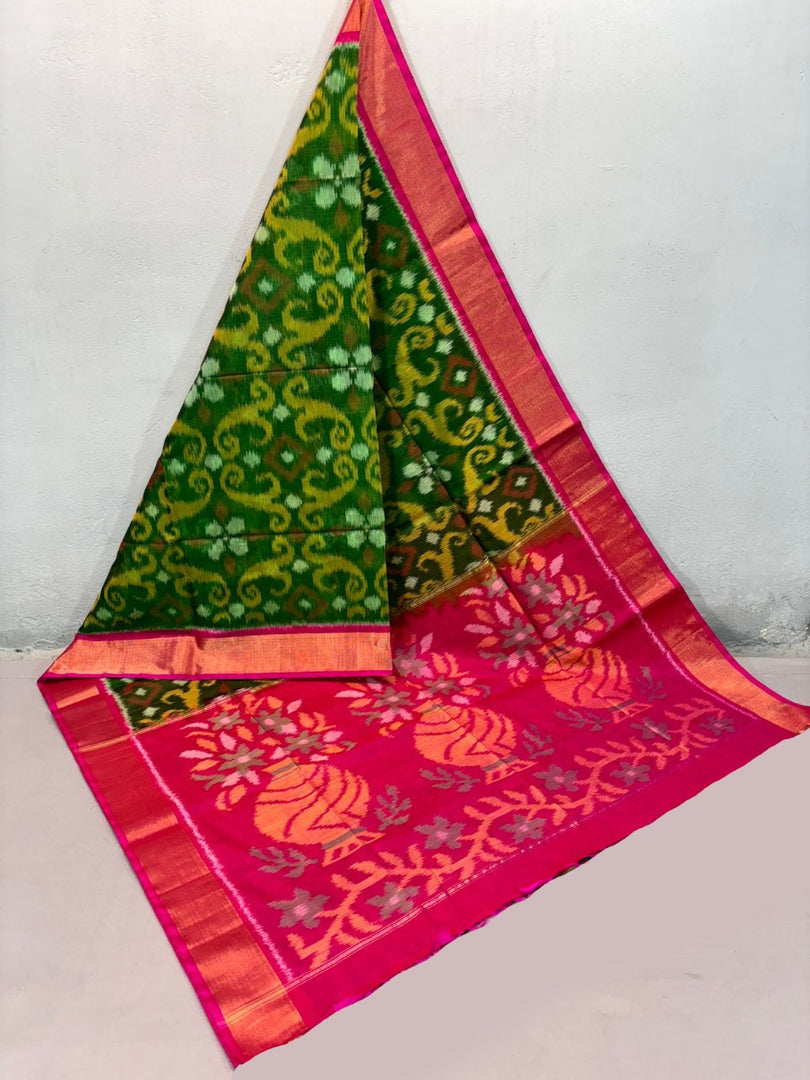 ikkat Printed Handloom Soft Silk Saree